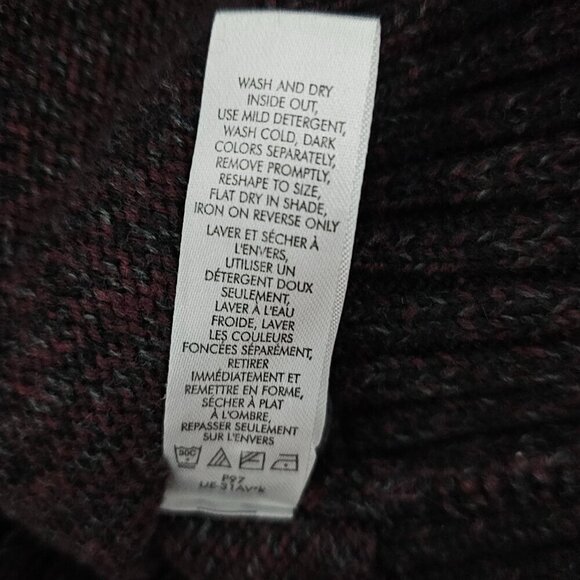 💥Calvin Klein Knit Long Sleeve V Neck Cut Out Brown Cardigan Sweater - Picture 3 of 8